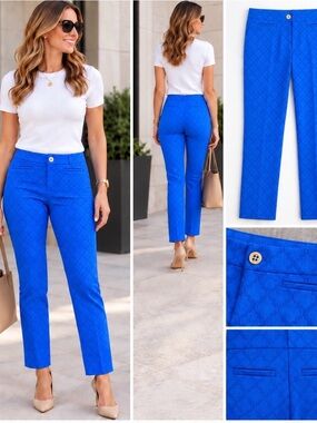 Lilly Pulitzer Slim Straight Ankle Pants in Royal Blue 8